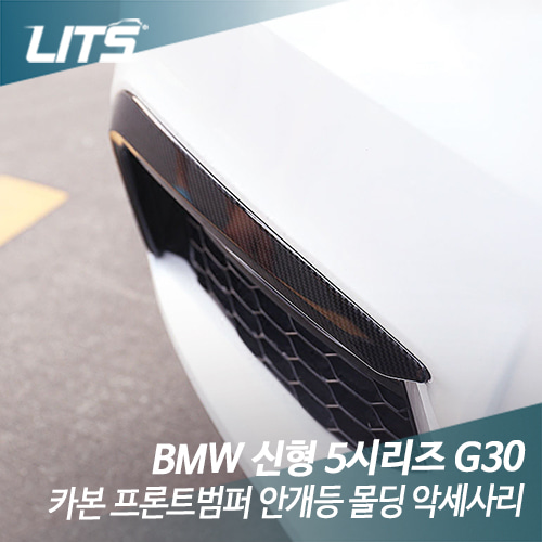 BMW G30 신형 5시리즈 전용 프론트범퍼 안개등 카본몰딩